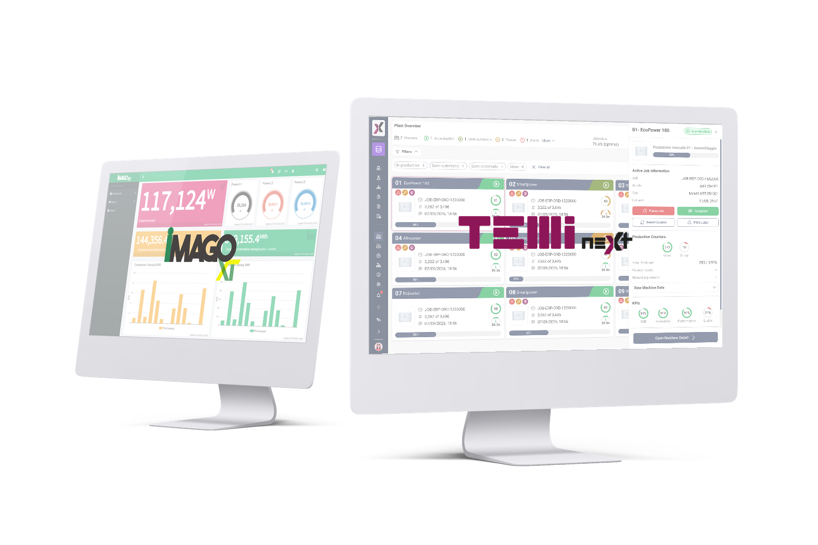 Le dashboard TEMI Next e iMAGOxt